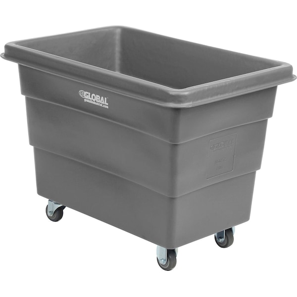 Global Industrial 8 Bushel Plastic Bulk Box Truck, Direct Mount Base, Gray, 33-3/10L x 24-3/5W x 27-2/5H 800313GY - main